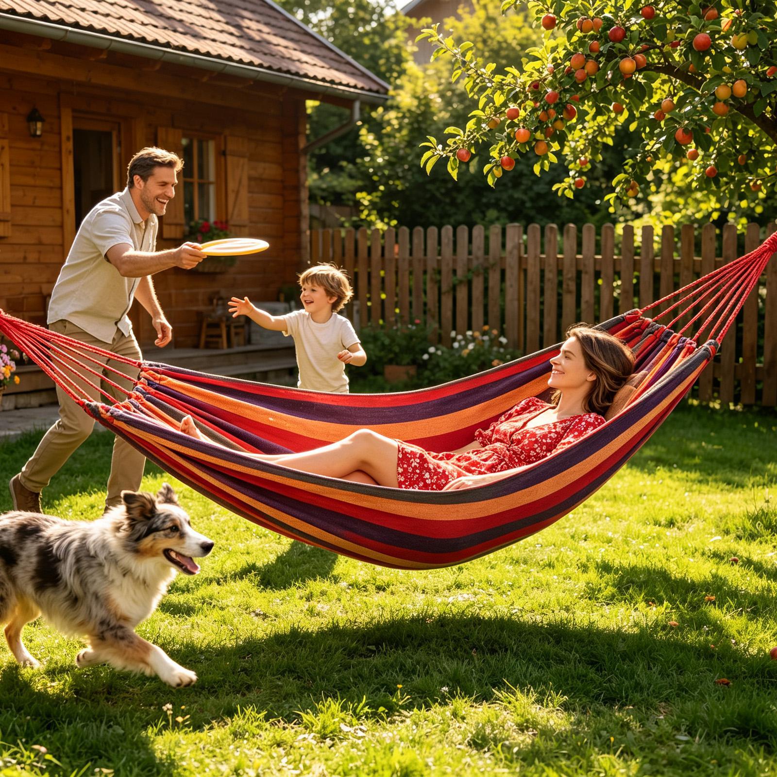 Hamac portable 200x150cm, conf - Camping Hammock avis et prix