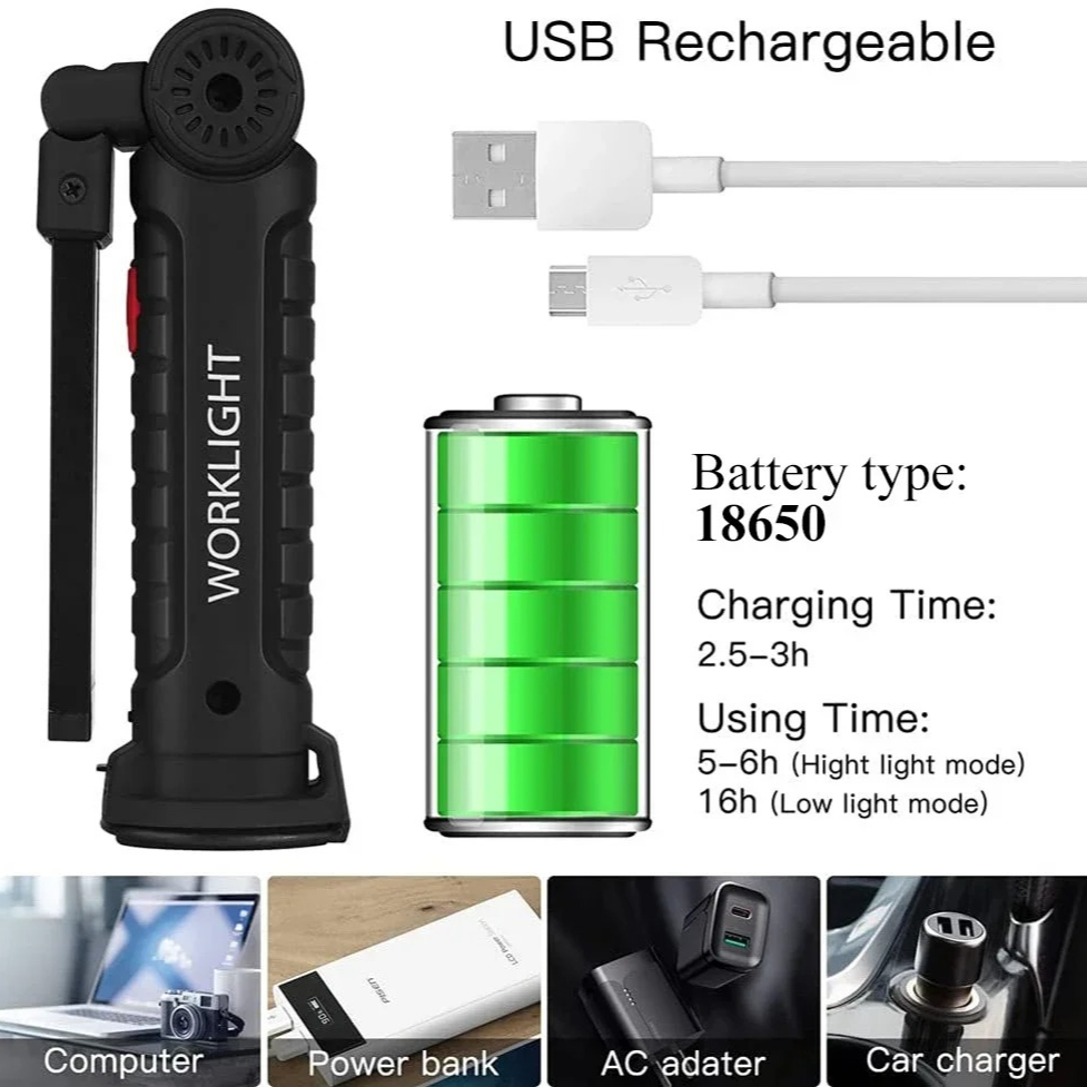 Lampe de poche LED COB Portabl - Outdoor Camping Lighting avis et prix